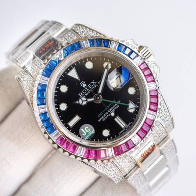 ROLEX GMT  904L Steel Automatic Movement 40MM Black Watch